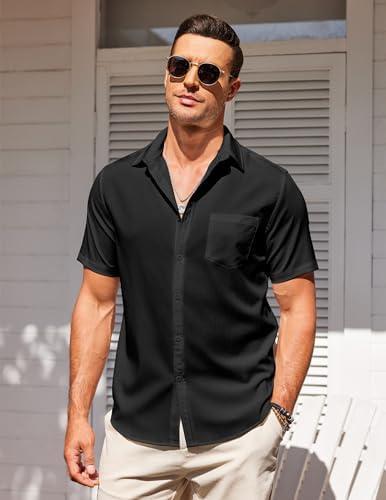 -44% off,Elevate Your Summer Style with COOFANDY’s Wrinkle-Free Beach Shirt