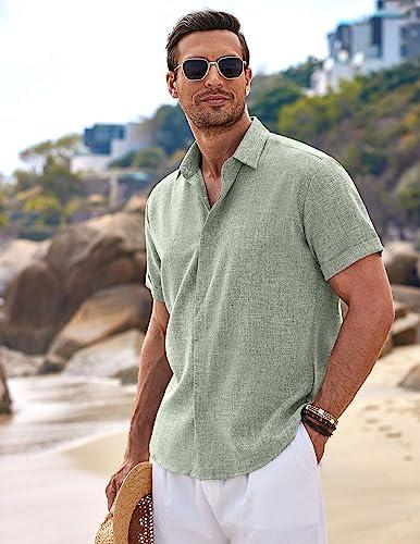 -14% off,Unleash Your Style: COOFANDY Men’s Linen Shirt, the Ultimate Choice for Casual Elegance