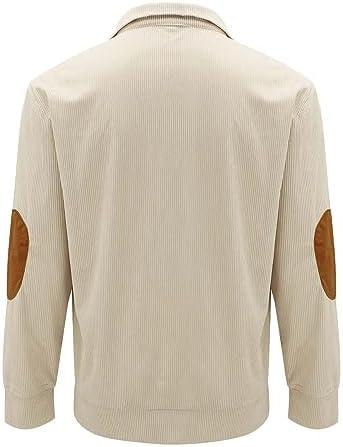 -15% off,Elevate Your Style with the Ultimate Mens Corduroy Shirt with Elbow Patches